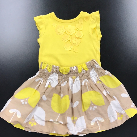 Carter's Other - Carter’s yellow shirt and skirt outfit